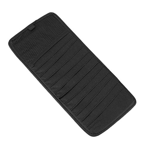 Zeltauto Auto Car Sun Visor Organizer Case Holder CD DVD Storage Pocket (Black, 12 Slots) - Thumbnail 3