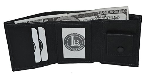 Small compact kids baby trifold Wallet (Black)