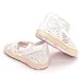 M2cbridge Infant Baby Soft Sole Non-slip Summer Floral Sandals (0-6 Months, Knitted White A)