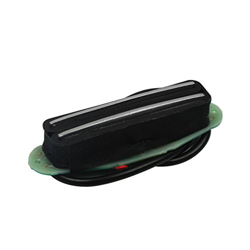 FLEOR Dual Rail Humbucker Electric Guitar Pickup Double Coil Pickup Electric Guitar Parts Low Noise, Black Color