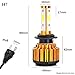 2018 Newest Car H7 LED Headlight Bulb 12000LM 4-Side HighBeam / Low Beam Super Bright - 6000K Pure Cool White Plug n Play Fog/Head Light Replacement