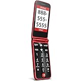 Jitterbug Flip Easy-to-Use Cell Phone for Seniors (Red) by GreatCall