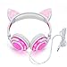 Cat Ear Headphones Glowing Lights with USB Charging Cable