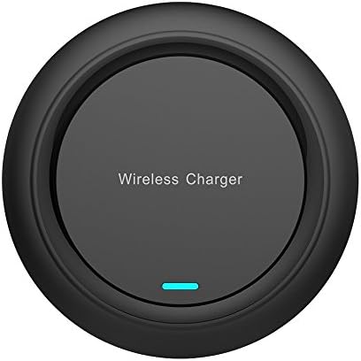 Wireless Charger, Pajuva Wireless Charging Fast Wireless Charger for iPhone X / 8 / 8 Plus, Samsung Galaxy S9 /S9 Plus /S8 /S8 Plus /S7 /S7 Edge/S6 Edge Plus/Note 5 Sleep-friendly（Black)
