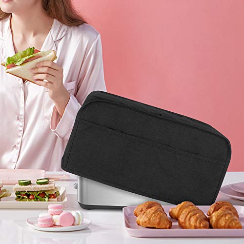 Luxja Toaster Cover for 4 Slice Long Slot Toaster (15.5 x 7.5 x 8