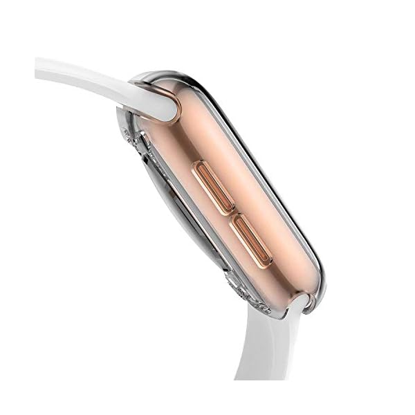 [2-Pack] Piuellia Transparent Case for Apple Watch Series 6 SE Series 5 Series 4 Screen Protector 40mm, iWatch Overall Protective Case TPU HD Clear Ultra-Thin Cover - Image 8