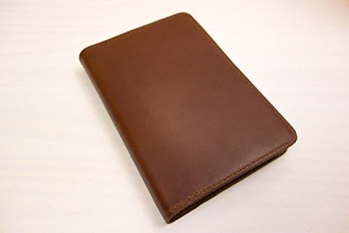 Hobonichi Techo Planner Cover - Medium Brown Leather - Medium Brown Stitching - A6, One Card Pocket - Receipt Pocket