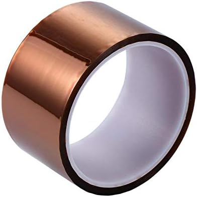 GYDHZJDA High Temperature Tape Heat Resistant Polyimide Film Waterproof Tape Home Anti-Slip Fixed Adhesive 50mm33m (Tawny)