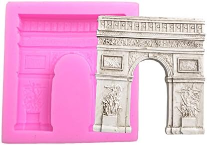 Hot Silicone Fondant Mold 3D Paris Arc de Triomphe Shape decorating tools Chocolate Baking Moulds Pegasus soap Cake Mold