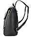 COOFIT Black Faux Leather Backpack for Women Schoolbag Casual Daypack