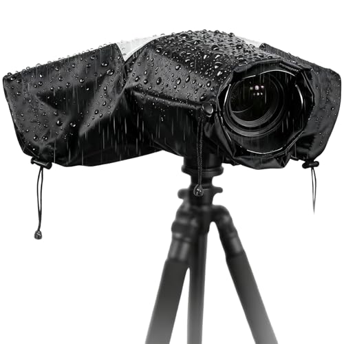 Protector de Lluvia para Cámara, Funda Impermeable para Cámara para Lluvia, Adecuado para Disparar en Entornos Lluviosos, Nevados y Costeros, y Puede Proteger Cámaras Canon, Nikon, Sony y Varias SLR.