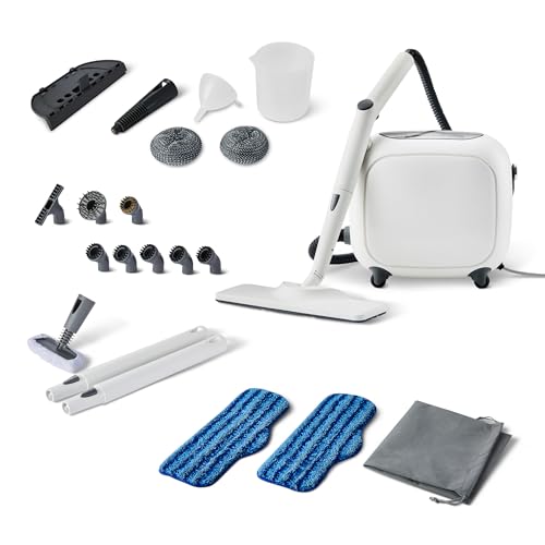 Nettoyeur à Vapeur Polyvalent avec 22 Accessoires, Réservoir de 1,5L, 1 500W, Blanc