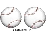 Kaleidoscope Baseball Balloons (2 balloons) AMZKIT832, White, 18 