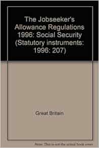 security number social 993 Social Jobseeker's 1996: Allowance The Regulations