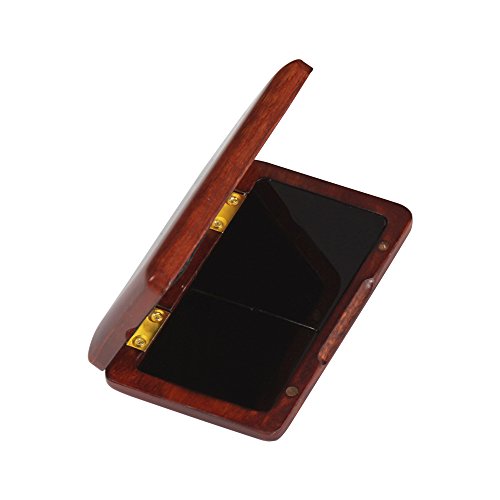 ammoon Solid Wood Reed Case Wooden Holder Box for Tenor/ Alto/ Soprano Saxophone Clarinet Reeds, 2pcs Capacity - Thumbnail 4