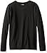 adidas Big Boys' Ultimate Long Sleeve Tee, Black, Small/8