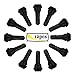 Ansblue Snap-In Short Black Rubber Stem TR413 Tubeless 0.453 inch 11.5 mm Flange Hole for Standard Vehicle Tires - 12pcs Black