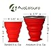 AVALEISURE Collapsible Silicone Travel Cup - The Genuine 10oz Foldable Drinking Mug with Lid, BPA Free, Water, Coffee, Tea, Snacks for Hiking, Camping, Picnic (red)