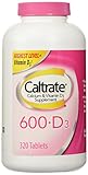 Caltrate 600 + D3 Calcium & Vitamin D3 Supplement, 320 Tablets