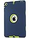 iPad Mini Case, iPad Mini 2 Case, iPad Mini 3 Case, BENTOBEN 3 in1 Anti-Slip Hybrid Hard PC Soft Silicone Heavy Duty Rugged Shockproof Protective Cover for iPad Mini 1/2/3, Navy Blue &Yellow