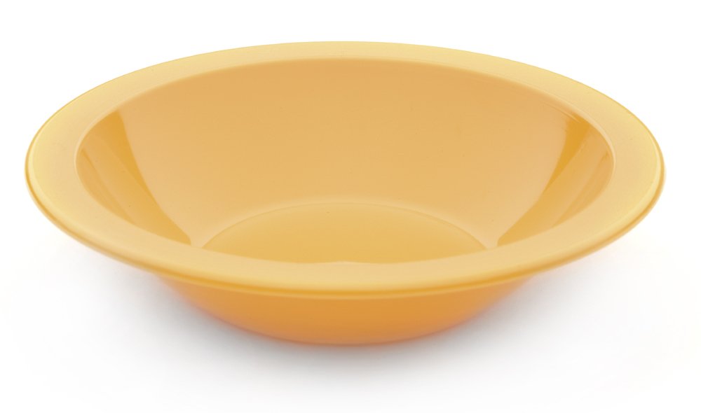 Harfield 17.3cm Polycarbonate Narrow Rimmed Bowl Yellow (Pack of 4)