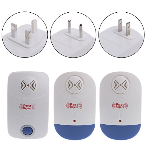 Bettal Ultrasonic Electronic Pest Repeller with LED Light for Mice Mosquito Reject, EU Plug, ABS Flame and Retardant Materials