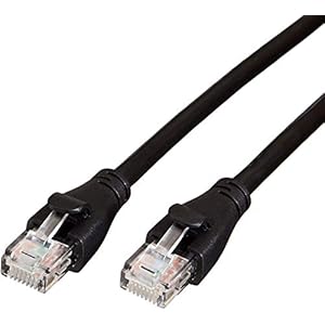 Amazon Basics RJ45 Cat-6 Ethernet Patch/LAN Cable for Personal Computer – 3Feet (0.9Meters),Black
