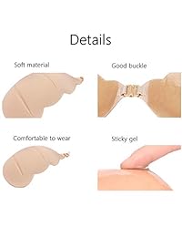 K-cheony - Sujetador sin tirantes, autoadhesivo, sin espalda, reutilizable, invisible, push up