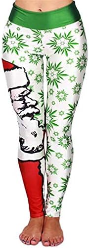 KAOKAOO Women's Fitness Hihg Waist Yoga Pants Printed Stretch Ankle Legging