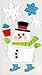 Christmas Gel Cling Stickers for Windows and Mirrors - 6 Sheets of Winter Designs: Santa Claus, Snowman, Snowflakes, Reindeer, Penguins and More!