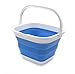 SAMMART 11L (2.9 Gallon) Collapsible Rectangular Handy Bucket (1, Blue)