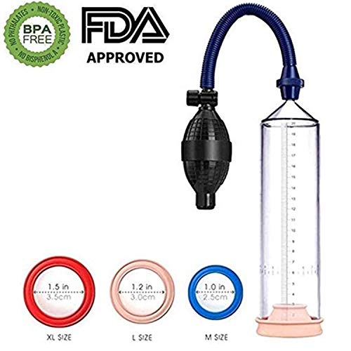 2019 Upgrated + Direction Manual XL Enlarge Massager-Man Pumps + Press Ball + 3 Sleeves for P-?nìs Up P-?nìs En-larg-ement Vacuum Pump P-?nìs Extender Male