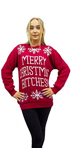 Comfiestyle New Womens Ladies Long Sleeves Merry Christmas Bitches Christmas  | Desertcart Gambia