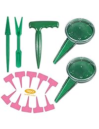 Benbo Juego de herramientas de jardín, herramientas de mano de jardín con estuche de transporte, podadura de espray de palas y guantes, púrpura floral impresión herramientas de jardinería regalos para mujeres