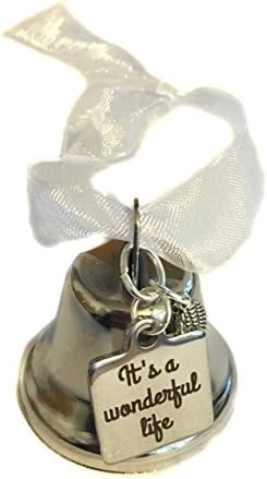 "It's A Wonderful Life" Inspired, Angel Wing Charm Bell Ornament, Classic Christmas Gift