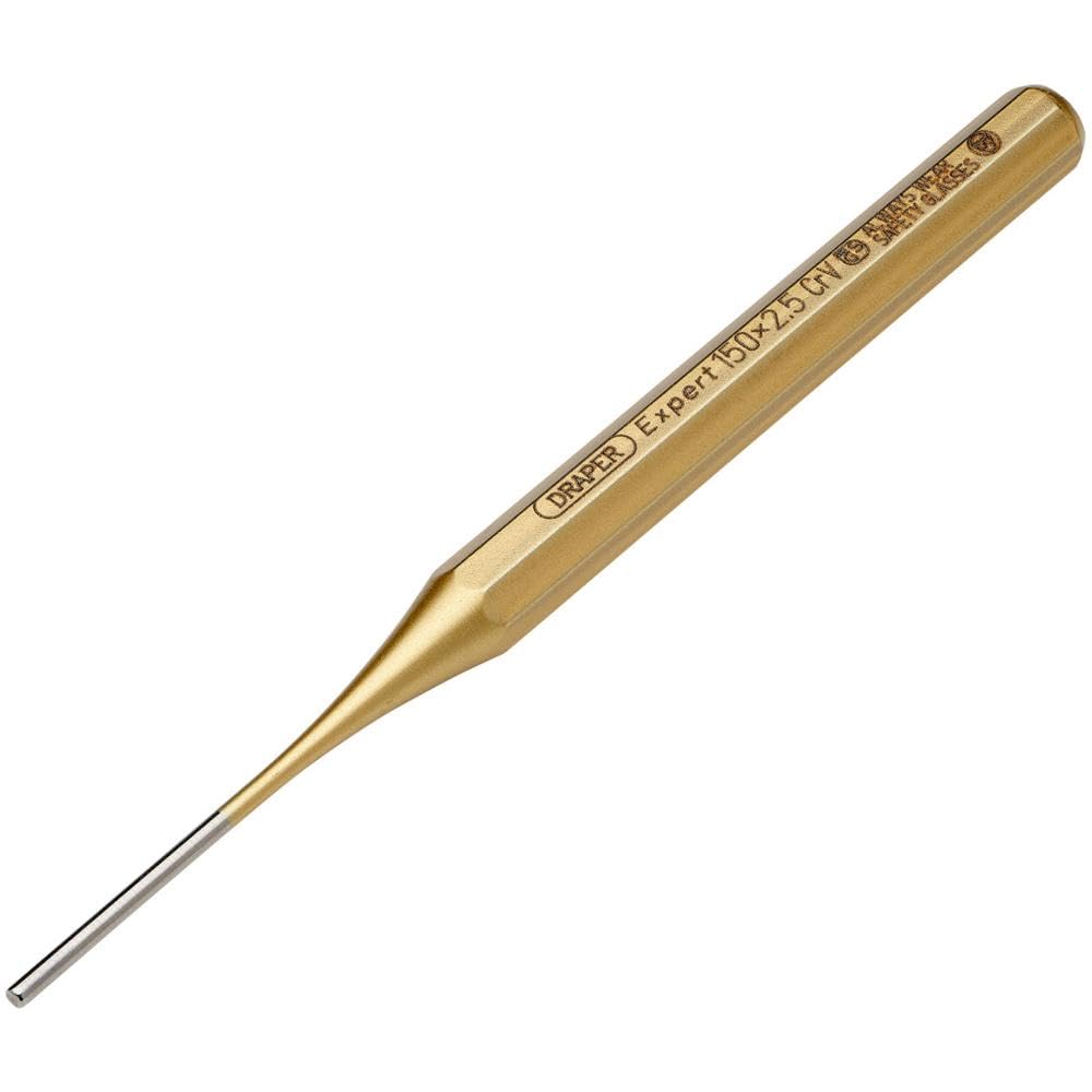 Draper 51653 119 Expert Octagonal Parallel Pin Punch, 2.5mm x 150mm , Blue