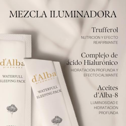 Pack de Máscara Vegan Noturna d'Alba com trufa branca italiana, sérum facial leave-in para pele seca e sensível, cuidados de pele coreanos (4 ml x 12 unidades)