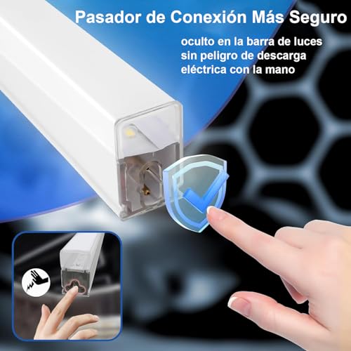 Luces Led Hexagonales, Luz Led Hexagonal para Garaje de 6500k, 14 Cuadrículas Luz Lámpara de Techo para Cochera, Gimnasio, Sala de Juegos, Almacén, Sótano, Tienda