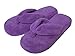 Coral Fleece Flip-flops for Women, Non-slip Cotton Outsole (Size M( US women size 8-9), Purple)
