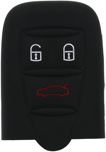 Hwota Silicone Lightweight Car Remote Key Case Cover Shell for ALFA ROMEO 159 BRERA GT 946 SPIDER -Black