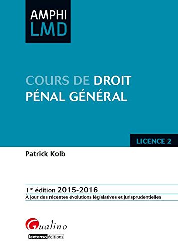 Cours de droit pénal général