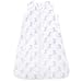 aden + anais Essentials Classic Sleeping Bag, 100% Cotton Muslin, Wearable Baby Blanket, Safari Babes, Elephant, Small, 0-6 Months
