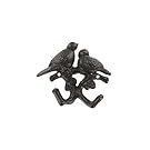 Cast Iron Song Bird Pair Double Wall Hook