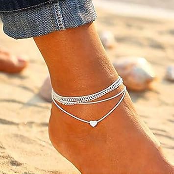 Amazon 女性のレイヤードスタッキングスタック可能な足首のブレスレット ハートレディース 韓国語 ファッションジュエリーシルバー毎日お出かけ Fengjingyuan Body スポーツ アウトドア Amazon 女性のレイヤードスタッキングスタック可能な足首のブレスレット ハートレディース 韓国語 ファッションジュエリーシルバー毎日お出かけ Fengjingyuan Body スポーツ アウトドア