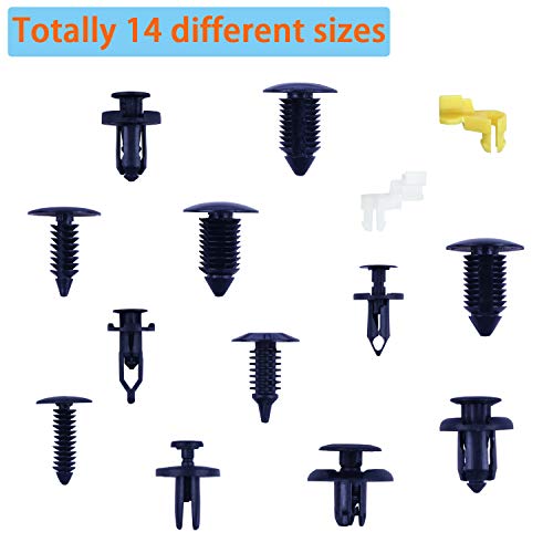 Auto Body Clips Car Push Pin Rivets Retainer Clips Plastic Fasteners Trim Door Panel Clips 248 PCS With Fastener Remover Replacement Parts For Toyota GM Ford Lexus Chrysler With Plastic Storage Case
