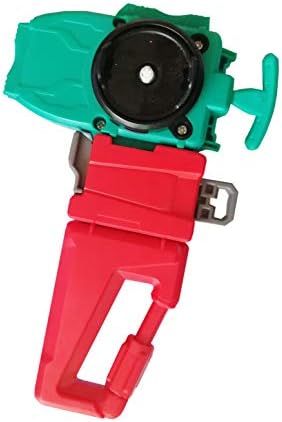 Gyroscope Burst Booster Green String Launcher with Red Convertible Handle Grip Set