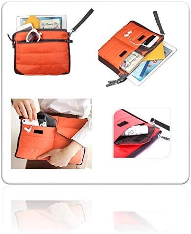 Gadget Pouch for accessories, Passport Wallet Purse Card Holder Organiser, Case Bag for travel, Beach, Swimming, Boating, Fishing, Protect Your Cellphone, Camera, Cash, Wallet, Passport. multiple compartments - for bag in bag, toiletries, (Red)
