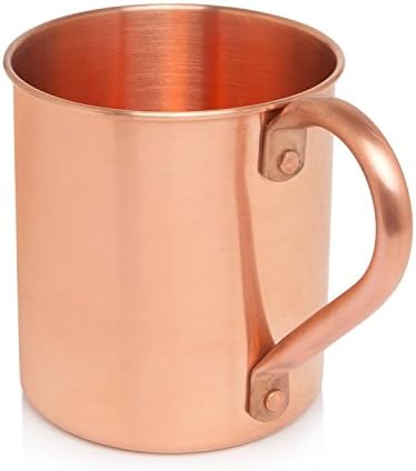 100% PURE Copper Mug - 16oz - Start Making AUTHENTIC Moscow Mules and Other Great Cocktails - Great for Entertaining Guests