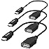 Micro USB to USB, Rankie 3-Pack Micro USB Male to USB 2.0 Female Converter On-The-Go (OTG) Adapter - R1170