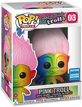 Funko Pop! Trolls Good Luck Trolls - Pink Troll Rainbow Body (WonderCon 2020 Limited Edition Exclusive) #03 - Image 4